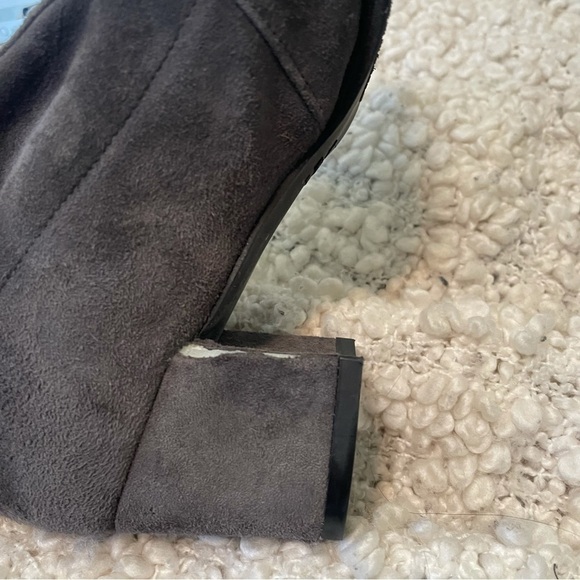 STUART Weitzman Lesley Grey Suede Over the Knee Boots 4 - Picture 9 of 10